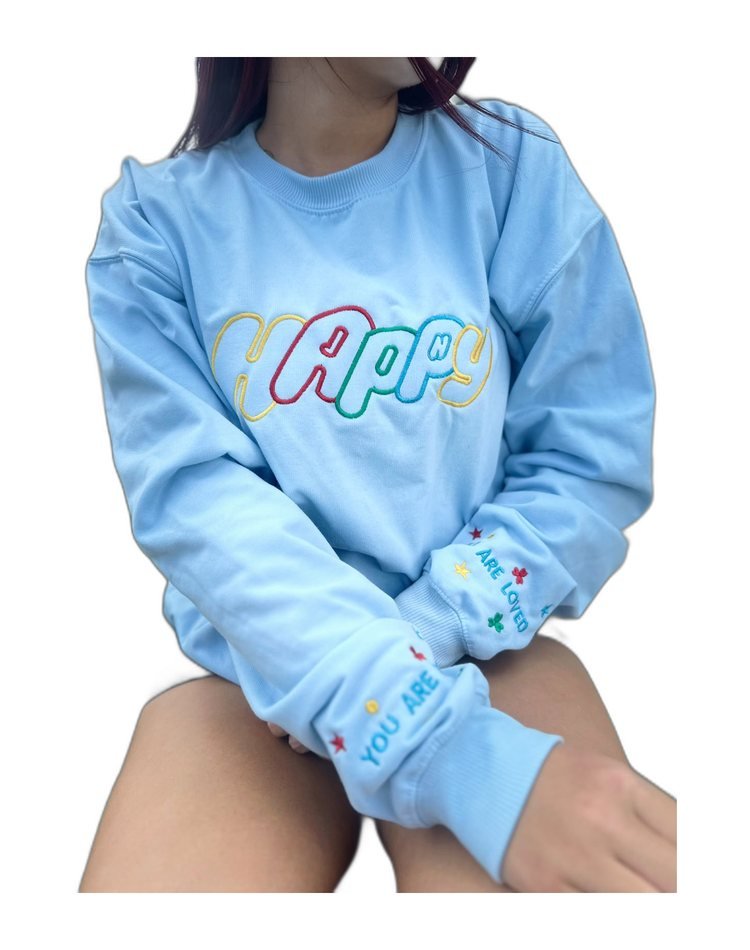 Buzo azul HAPP