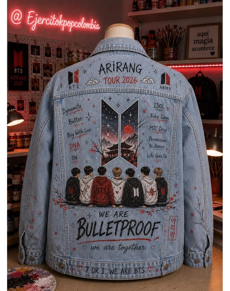 Chaqueta de jean We Are Bulletproof — Arirang Tour 2026