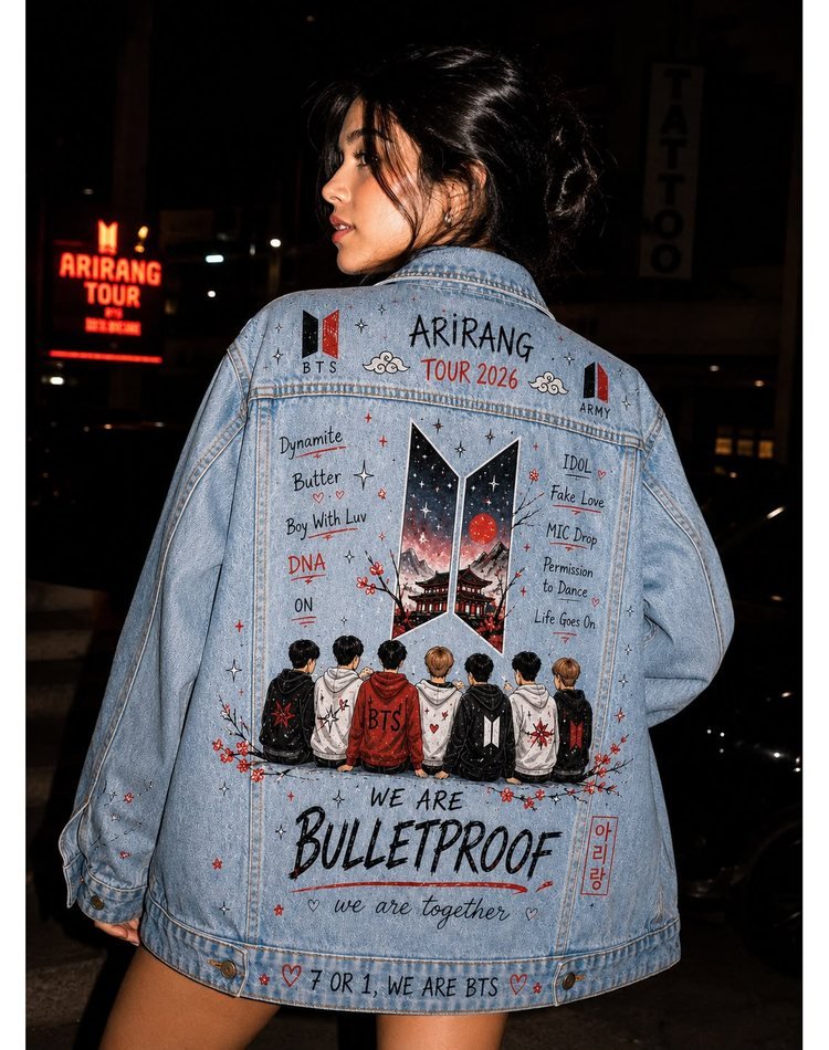 Chaqueta de jean We Are Bulletproof — Arirang Tour 2026