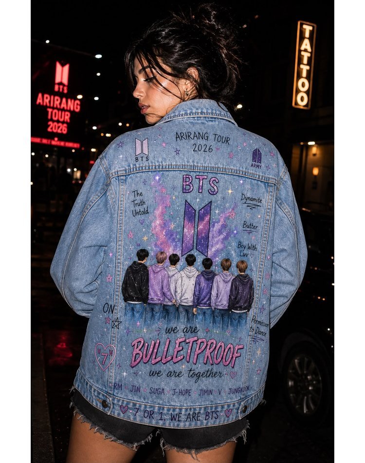 Chaqueta de jean We Are Bulletproof — Arirang Tour 2026