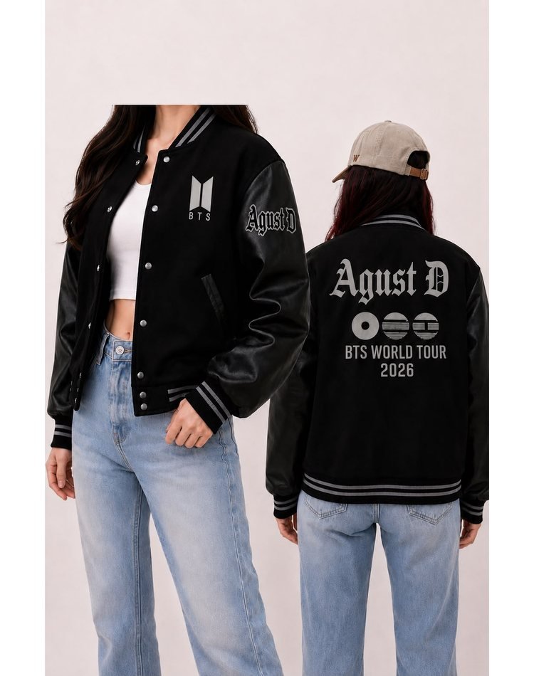 Chaqueta varsity Agust D — BTS World Tour 2026