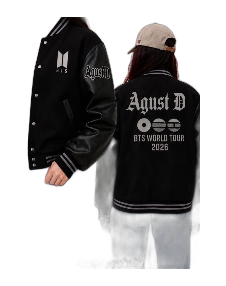 Chaqueta varsity Agust D — BTS World Tour 2026