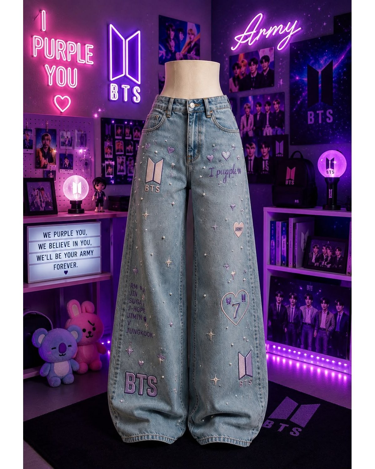 Jean intervenido BT21 — personajes completos