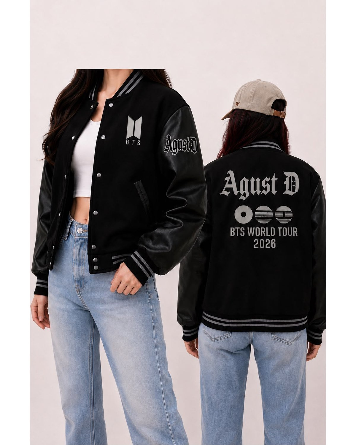 Chaqueta varsity Agust D — BTS World Tour 2026