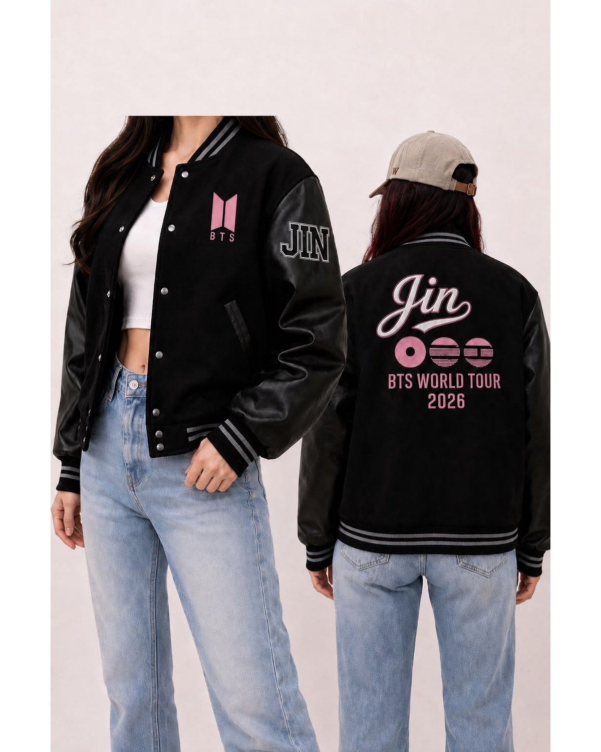 Chaqueta varsity Jin — BTS World Tour 2026